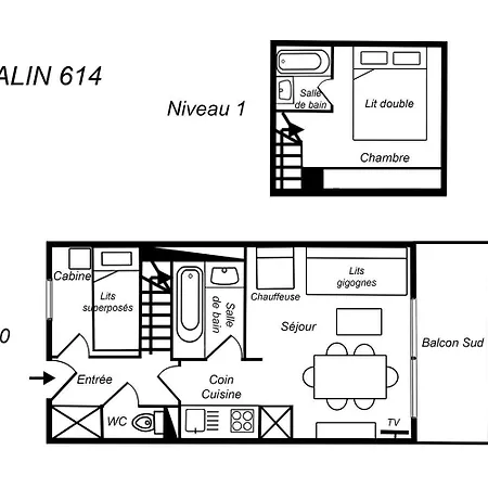 Résidence Pralin - 2 Pieces Duplex Sur Les Pistes - Ideal Pour Famille Mae-7464